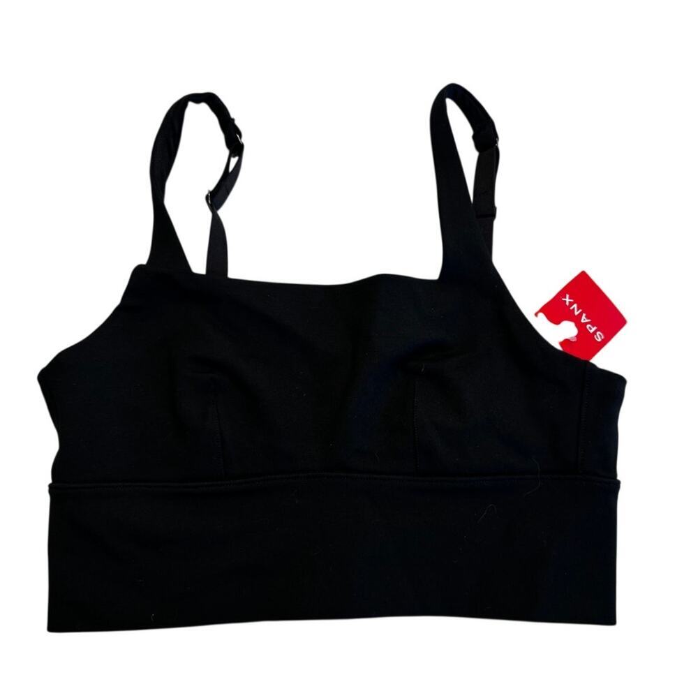 SPANX Body Crop Compression Sports Bra Black NWT Size S